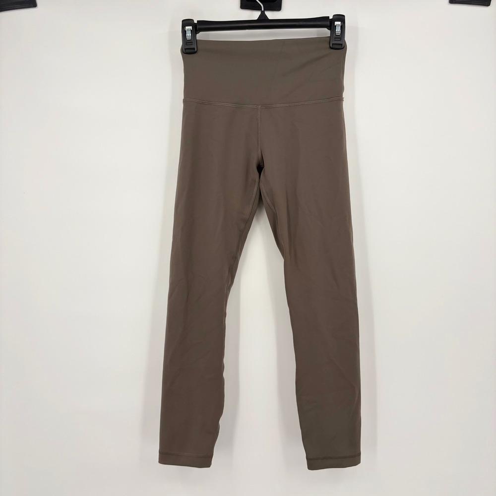 Lululemon Align High-Rise Crop 21 Nulu Leggings Nomad Brown Size 6  Yoga Gym